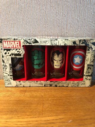 Marvel Comics Shot Glasses (avengers) Thor Hulk Iron Man Captain America