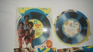 (4) Vintage The Jackson 5 Motown Cereal 33 1/3 Cardboard Records Full Fidelity