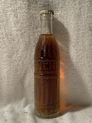 Full 7oz Nehi Ginger Ale Embossed Soda Bottle