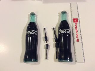 Coca - Cola Collectible Coke Bottle Door Handles With Mounting Screws And Spacers