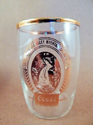 Beer Glass Set of 6 COORS Beer Barrel Tumblers Advertising Memorabilia VTG 1970 2