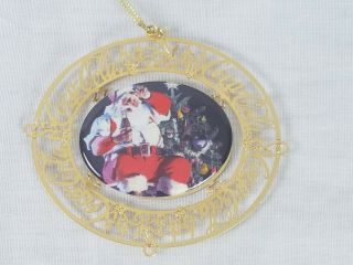 Coca Cola ornament 1996 Santa Holding Coke Fine Porcelain Christmas Limited 2