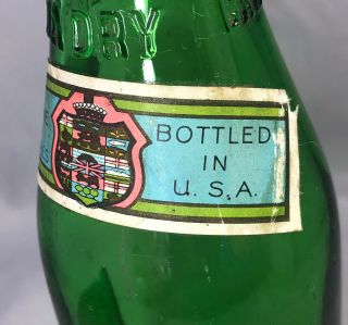 CANADA DRY PALE GINGER ALE Embossed Soda Bottle PAPER LABEL VINTAGE 7