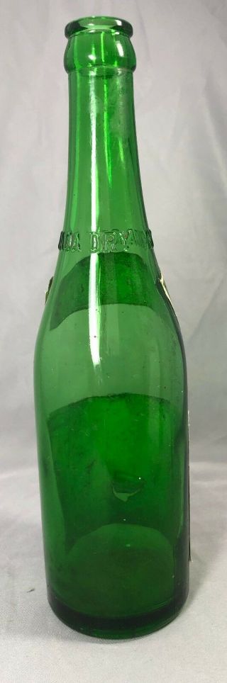 CANADA DRY PALE GINGER ALE Embossed Soda Bottle PAPER LABEL VINTAGE 8