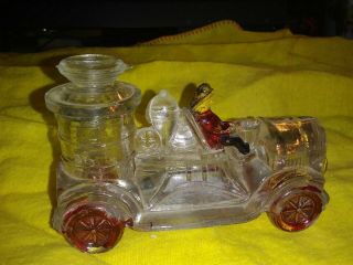 Antique U.  S.  A.  Glass Fire Engine Candy Container