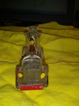 ANTIQUE U.  S.  A.  GLASS FIRE ENGINE CANDY CONTAINER 2
