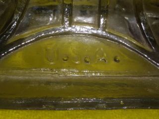 ANTIQUE U.  S.  A.  GLASS FIRE ENGINE CANDY CONTAINER 7