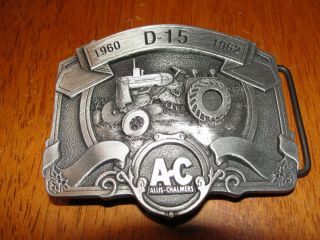 Allis Chalmers D15 Tractor PEWTER Belt Buckle Limited Ed 437/750 ac Spec Cast 2