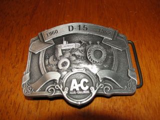 Allis Chalmers D15 Tractor PEWTER Belt Buckle Limited Ed 437/750 ac Spec Cast 3