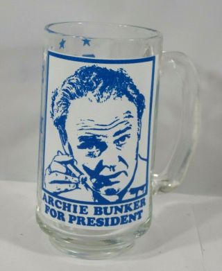 Mid Century Classic Vintage " Archie Bunker For President " Beer Mug