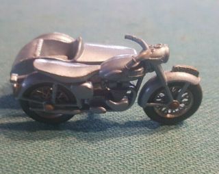 Vintage 1960 Matchbox Lesney Triumph Motorcycle W/sidecar No.  4 Die Cast Toy