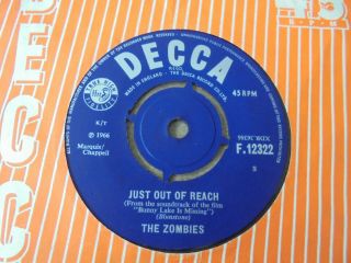 The Zombies - Just Out Of Reach 1966 Uk 45 Decca