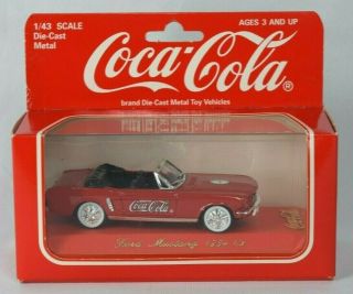 1964 Ford Mustang Open Convertible Coca Cola Die Cast Collectible Toy