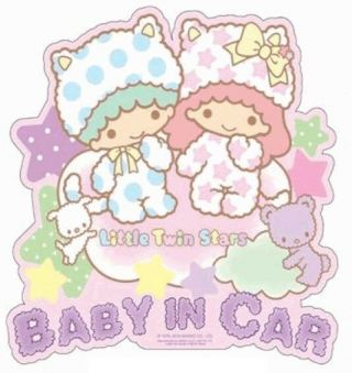 Sanrio Little Twin Stars Car Window Sticker Baby In Car Sign (inside Rev Printed