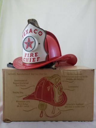 Vintage 1960s Texaco Fire Chief Hat Cosmetic