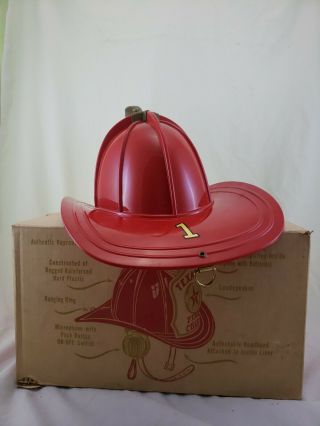 Vintage 1960s Texaco Fire Chief Hat Cosmetic 3