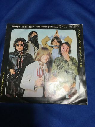 The Rolling Stones Jumping Jack Flash 7 " Promo C/w Child Of The Moon Top - 1282