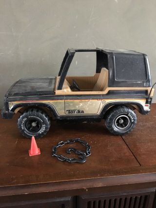 Vintage Tonka Bronco 4x4 Jeep 18” Toy Truck Mr 970 Pressed Steel