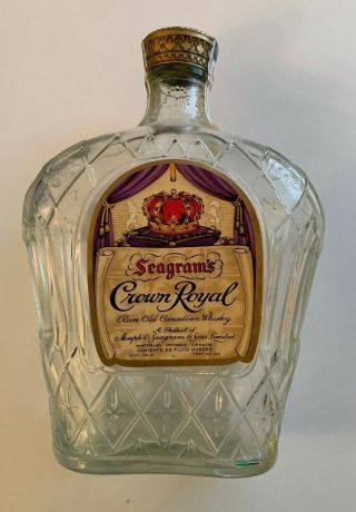 Vintage Seagram’s Crown Royal Empty Bottle Joseph & Seagram & Sons Limited