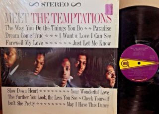 Temptations " Meet The Temptations " Shrink " Vg,  " U.  S.  Orig G - 911 Debut Lp