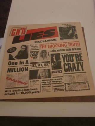 Guns N Roses - Lies Album Vinyl Record Geffen 1988 Uber Rare
