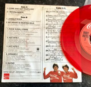 Shakin Stevens 7” Jungle Rock RED VINYL PROMO COCA - COLA Promo BELGIUM Very Rare 4