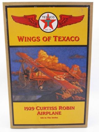 Wings Of Texaco - 1929 Curtiss Robin Ariplane Bank - 6th In The Series W/box (28c)