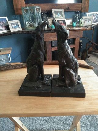 Antique Cast Bronze Dogs
