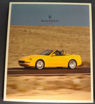 2003 - 2004 Maserati Spyder 44pg Brochure Gt Cambiocorsa