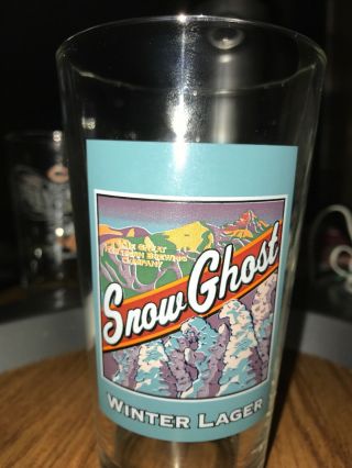 SNOW GHOST WINTER LAGER BEER PINT GLASS MONTANA GREAT NORTHERN BREWING CO 2