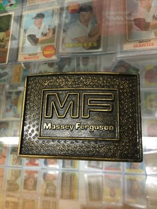 Massey Ferguson Vintage Mf Logo Belt Buckle Collectible