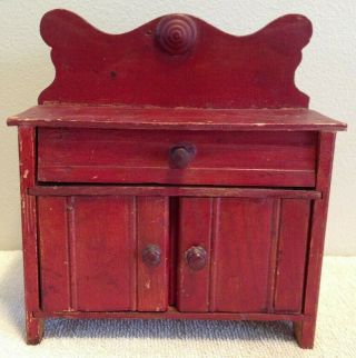 Vintage Salesman Sample Wooden Buffet Cabinet Furniture Cabinet