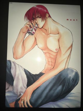 King Of Fighters 97 Iori Yagami Art Set Sheet Rough Side 2 Illustrated Interest