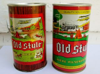 2 Vintage Old Style Pilsner Beer Can Molson Capilano Brewery And Molsons Bry