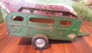 Vintage Nylint Metal Pressed Steel Utility Trailer Green Wagon