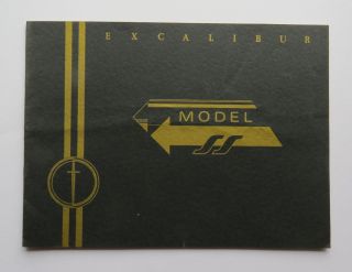 1973 Excalibur Model Ss Series Ii Brochure Roadster Ssk Phaeton Vintage