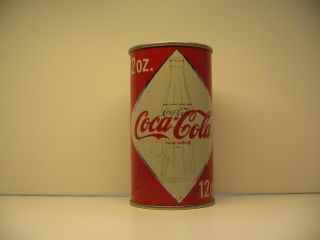 Coca - Cola Rolled Flat Top Soda Can