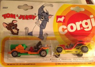 Corgi Tom & Jerry 2 Die Cast Car Twin Pack Moc 1980