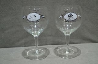 (2) Gin Festival 2016 Balloon Large Glass Bowl Goblet Collectors 62cl