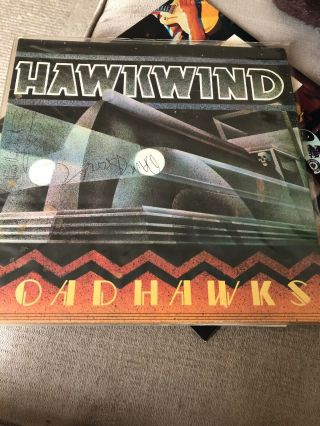 Hawkwind - Signed By Dave Brock Vinyl Lp Record 1976