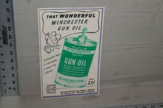 Raer 1940s Winchester Gun Oil Sporting Good Store Display Sign Ammo Wonderful