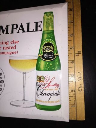Sparkling Champale Champagne Thermometer Metal Sign Old Vintage Tin Therm Adv 2