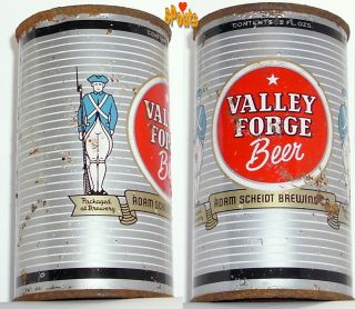 Adam Scheidt Valley Forge Tin Soldier Flat Top Beer Can Norristown Pennsylvania