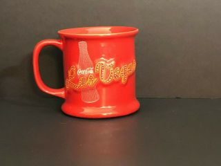Adorable 3d Red Coke Coca Cola Soda Coffee Mug Cup Las Vegas In Lights Rare