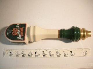 Smithwick ' s Imported Irish Ale Porcelain and brass Beer Tap Handle 3