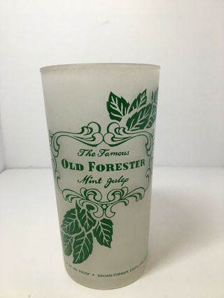 Rare The Famous Old Forester Julip Kentucky Derby Glass
