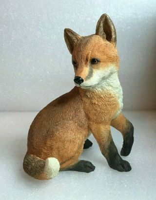 Country Artists Fox Cub " Cunning " Figurine Handcrafted 2005