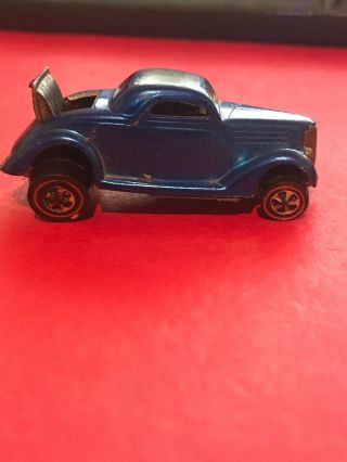 Vintage Hot Wheels Red Line 1968 Classic 36 Ford Coupe Blue