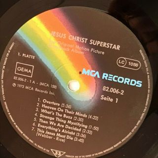 SOUNDTRACK Jesus Christ Superstar 1973 German Double Vinyl LP 3