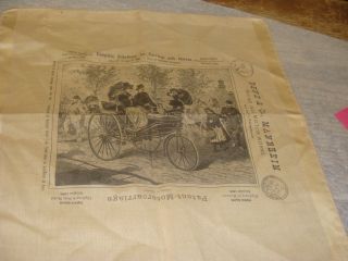 Antique Benz & Co.  (mercedes Benz) Advertising Handkerchief 1888